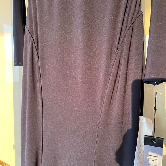 Mac Duggal Womens Navy Bateau Neck Cowl Back Flare Evening Dress Gown NWT - Picture 5 of 11